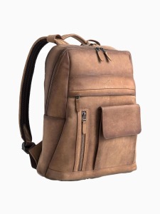 Brown Top Grain Leather Backpack For Women