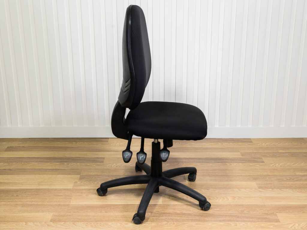 Chaise ergonomique Global noire sans accoudoirs