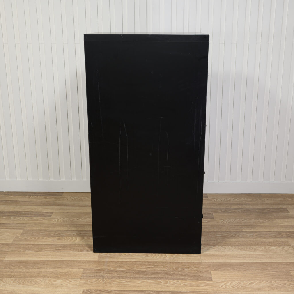 Classeur vertical métallique noir 4 tiroirs avec serrure