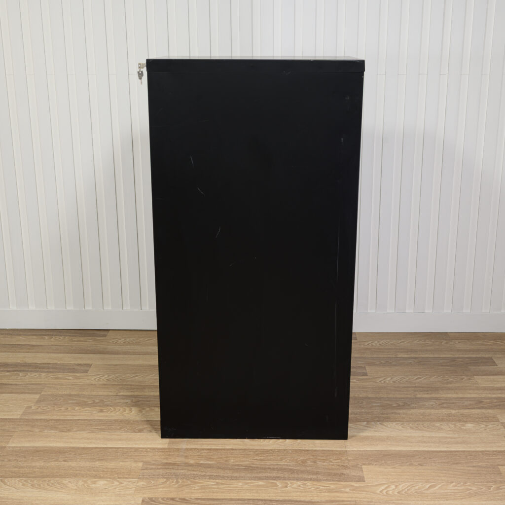 Classeur vertical métallique noir 4 tiroirs avec serrure